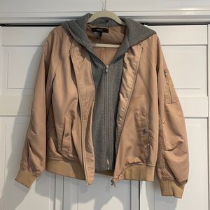Hooded bomber jacket